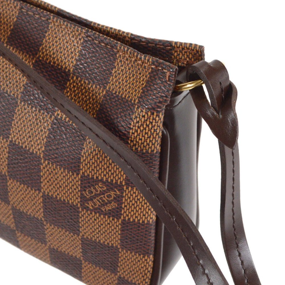 Authenticity Guarantee LOUIS VUITTON NAVONA HAND BAG POUCH PURSE DAMIER EBENE N5 - Picture 4 of 8